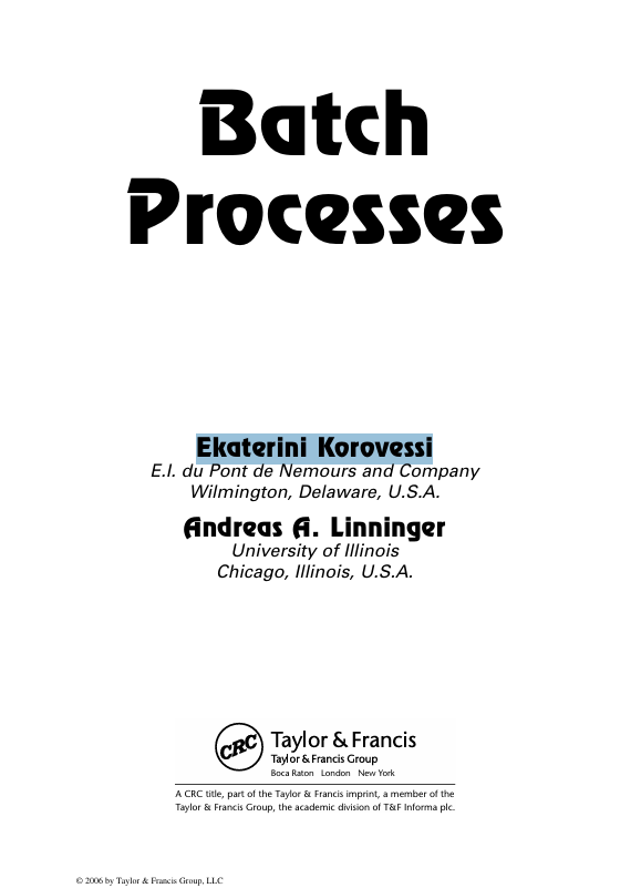 Batch  Processes