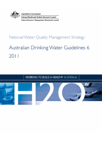 AUSTRALIAN DRINKING  WATER GUIDELINES