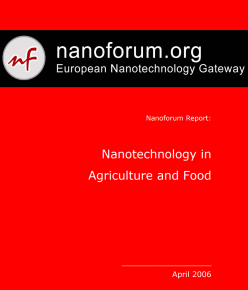 Nanotechnology in Agriculture and Food