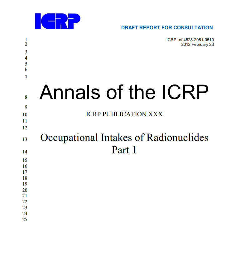 Occupational Intakes of Radionuclides