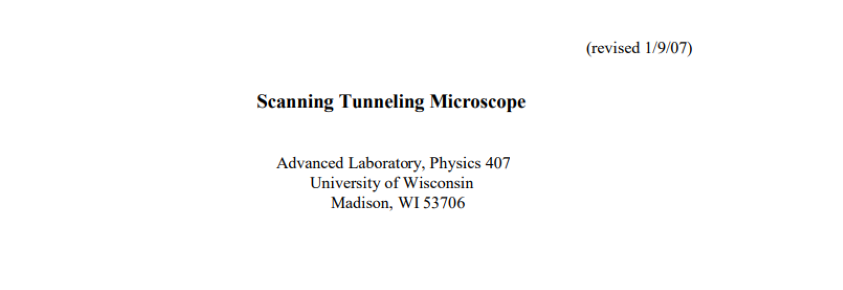 Scanning Tunneling Microscope